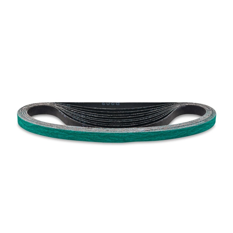 Red Label Abrasives 1/2 X 18 Inch 36 Grit Zirconia File Sanding Belts, 10 Pack - Image 1